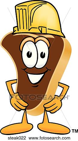 Steak With Hard Hat View Large Illustration Drawing - Steak With Hard Hat. Fotosearch