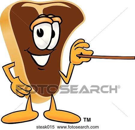 Stock Illustration - Steak With Pointer. Fotosearch