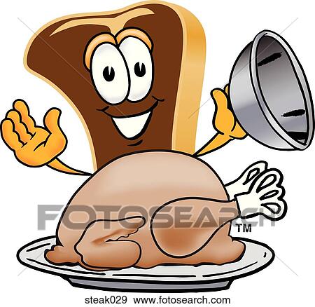 Steak With Thanksgiving Turkey View Large Illustration Stock Illustration - Steak With Thanksgiving Turkey. Fotosearch