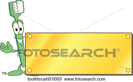 Drawing - Toothbrush 03 Logo Design Graphic. Fotosearch