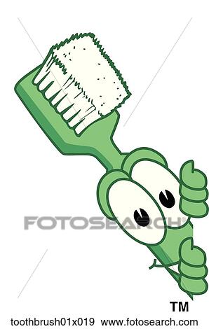 Toothbrush Peeking Sideways View Large Illustration Stock Illustration - Toothbrush Peeking Sideways. Fotosearch