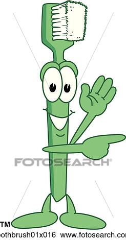 Stock Illustration - Toothbrush Pointing To Side. Fotosearch