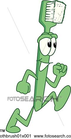 Clip Art - Toothbrush Running. Fotosearch