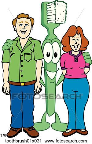 Toothbrush With Adults View Large Illustration Clip Art - Toothbrush With Adults. Fotosearch