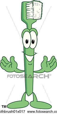 Stock Illustration - Toothbrush With Hands Out. Fotosearch