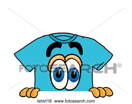 TShirt Peeking Over View Large Illustration Stock Illustration - TShirt Peeking Over. Fotosearch