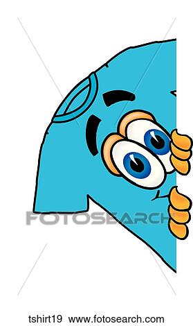 TShirt Peeking Sideways View Large Illustration Stock Illustration - TShirt Peeking Sideways. Fotosearch