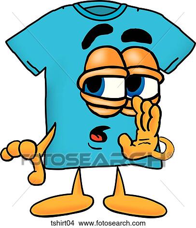 Stock Illustration - TShirt Telling Secret. Fotosearch