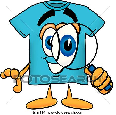Stock Illustration - TShirt With Magnifying Glass. Fotosearch