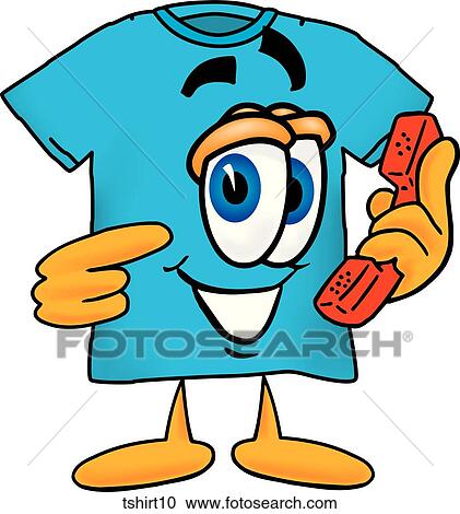 Clipart - TShirt With Phone. Fotosearch