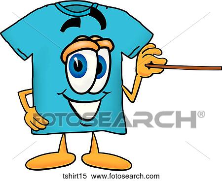 Stock Illustration - TShirt With Pointer. Fotosearch
