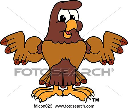 Falcon Flexing Muscles View Large Illustration Drawing - Falcon Flexing Muscles. Fotosearch