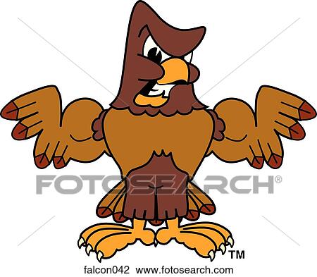 Drawing - Falcon Flexing Muscles with angry face. Fotosearch