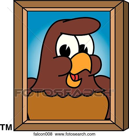 Stock Illustration - Falcon on Picture Day. Fotosearch