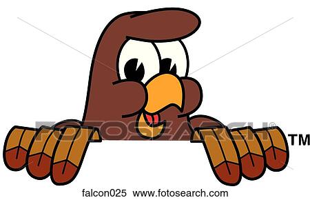 Stock Illustration - Falcon Peeking Over. Fotosearch