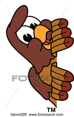 Falcon Peeking to Side View Large Illustration Stock Illustration - Falcon Peeking to Side. Fotosearch