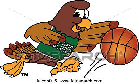 Stock Illustration - Falcon playing Basketball. Fotosearch