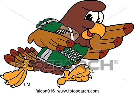 Falcon playing Football View Large Illustration Stock Illustration - Falcon playing Football. Fotosearch