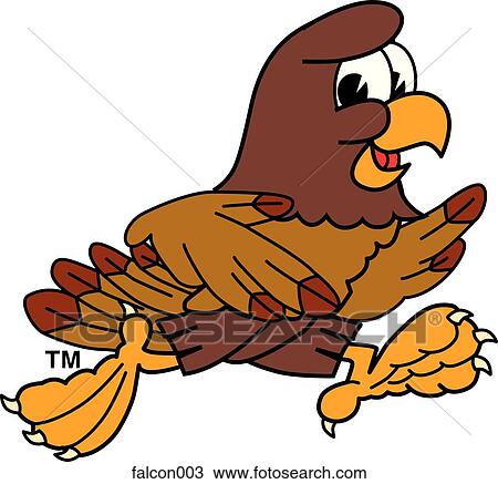 Falcon Running View Large Illustration Drawing - Falcon Running. Fotosearch