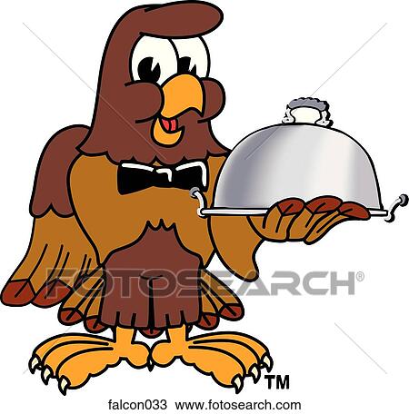 Falcon Serving View Large Illustration Drawing - Falcon Serving. Fotosearch