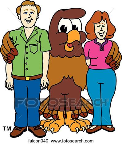 Falcon with teachers View Large Illustration Clipart - Falcon with teachers. Fotosearch