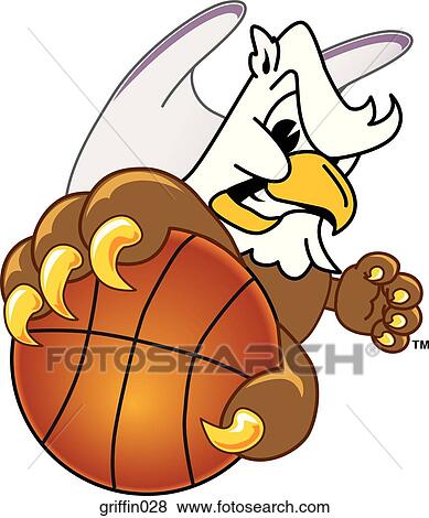 Stock Illustration - Griffin holding Basketball with angry face. Fotosearch