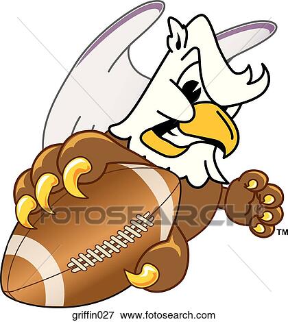 Griffin holding Football with angry face View Large Illustration Stock Illustration - Griffin holding Football with angry face. Fotosearch