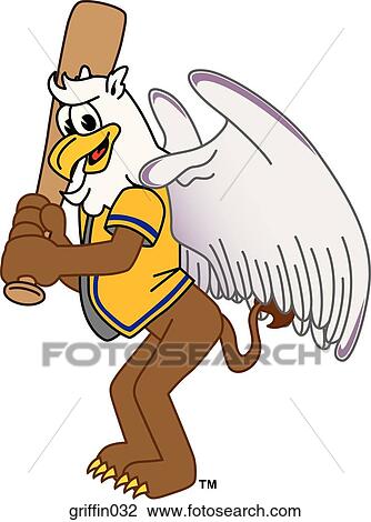 Griffin playing Baseball View Large Illustration Drawing - Griffin playing Baseball. Fotosearch