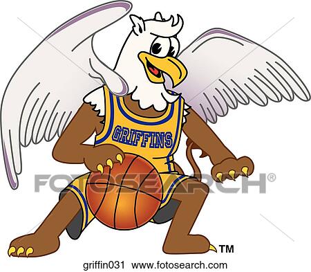 Clip Art - Griffin playing Basketball. Fotosearch