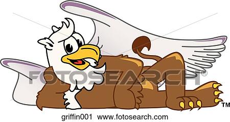 Clip Art - Griffin Relaxing. Fotosearch