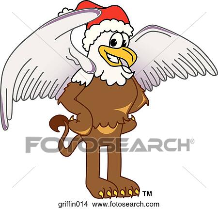 Griffin Wearing Santa Hat View Large Illustration Stock Illustration - Griffin Wearing Santa Hat. Fotosearch