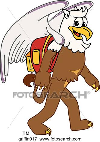 Stock Illustration - Griffin with Backpack. Fotosearch