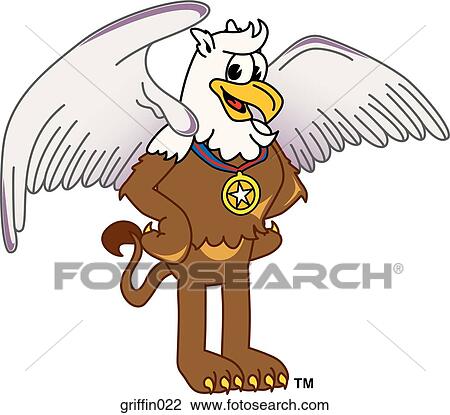 Griffin With Medal View Large Illustration Drawing - Griffin With Medal. Fotosearch