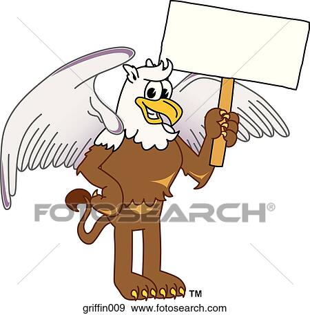 Griffin with Sign View Large Illustration Stock Illustration - Griffin with Sign. Fotosearch