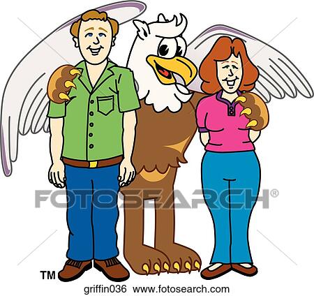 Stock Illustration - Griffin with teachers. Fotosearch