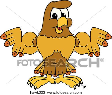 Hawk Flexing Muscles View Large Illustration Drawing - Hawk Flexing Muscles. Fotosearch