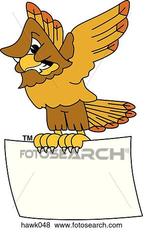 Hawk holding Sign with angry face View Large Illustration Stock Illustration - Hawk holding Sign with angry face. Fotosearch