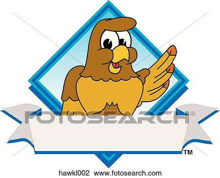 Drawing - Hawk Logo Design Graphic 2. Fotosearch