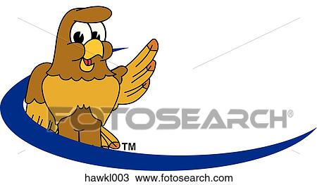 Drawing - Hawk Logo Design Graphic 3. Fotosearch