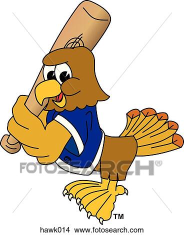 Stock Illustration - Hawk playing Baseball. Fotosearch