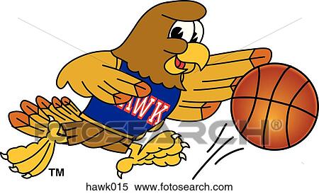 Hawk playing Basketball View Large Illustration Stock Illustration - Hawk playing Basketball. Fotosearch