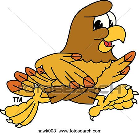 Drawing - Hawk Running. Fotosearch