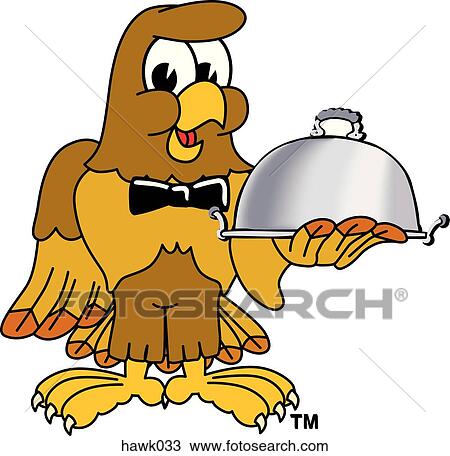 Drawing - Hawk Serving. Fotosearch