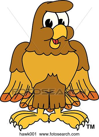 Clip Art - Hawk Standing. Fotosearch