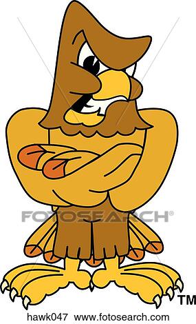 Hawk with Arms Crossed with angry face View Large Illustration Stock Illustration - Hawk with Arms Crossed with angry face. Fotosearch