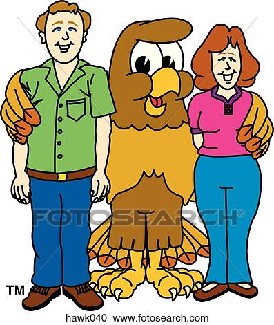 Hawk with teachers View Large Illustration Clipart - Hawk with teachers. Fotosearch