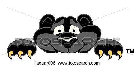 Stock Illustration - Jaguar Peeking Over. Fotosearch