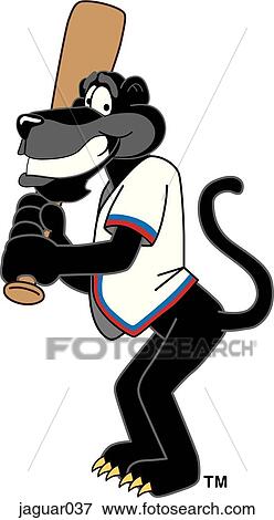 Stock Illustration - Jaguar playing Baseball. Fotosearch