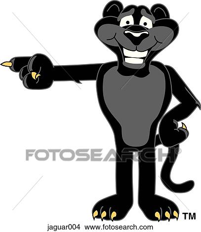 Stock Illustration - Jaguar Pointing to the Side. Fotosearch