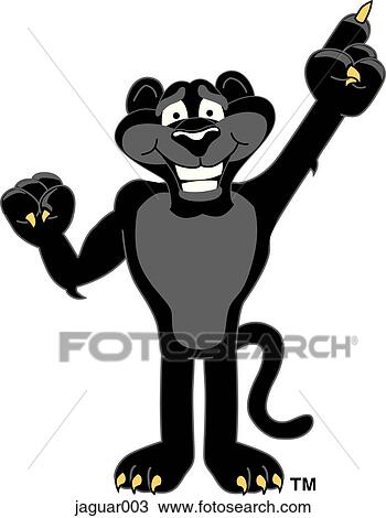 Drawing - Jaguar Pointing Up. Fotosearch